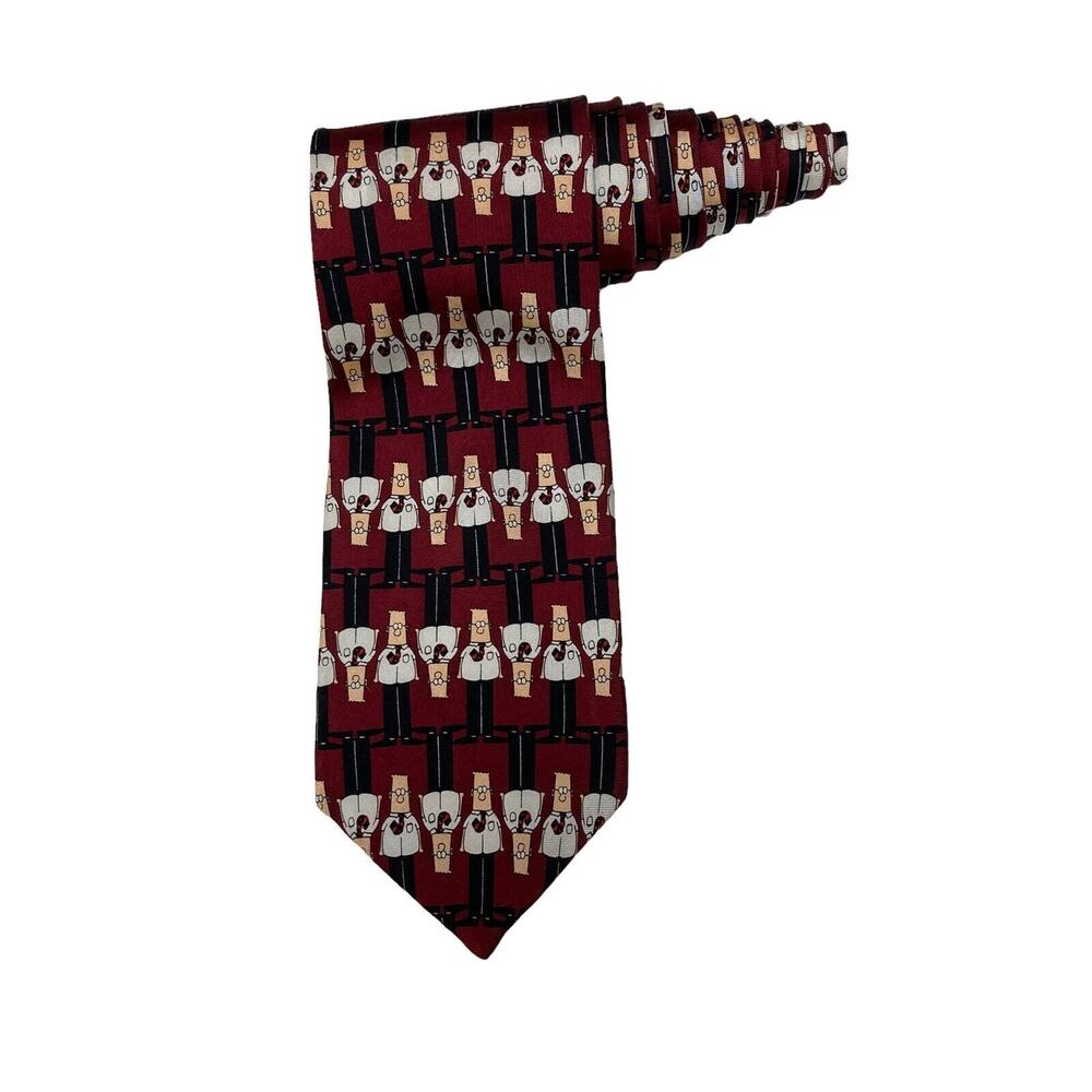 Softwear Dilbert Update Trad Cartoon Vintage Novelty Necktie 100% Silk